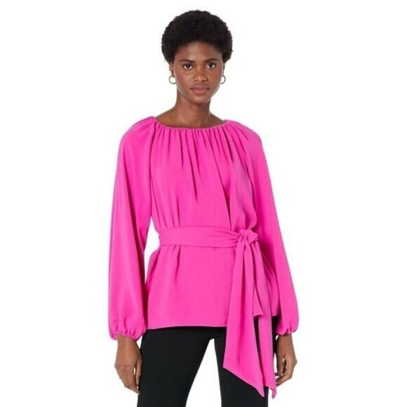 Trina Turk Sana Pink Top Medium NWT $248 - Picture 1 of 7